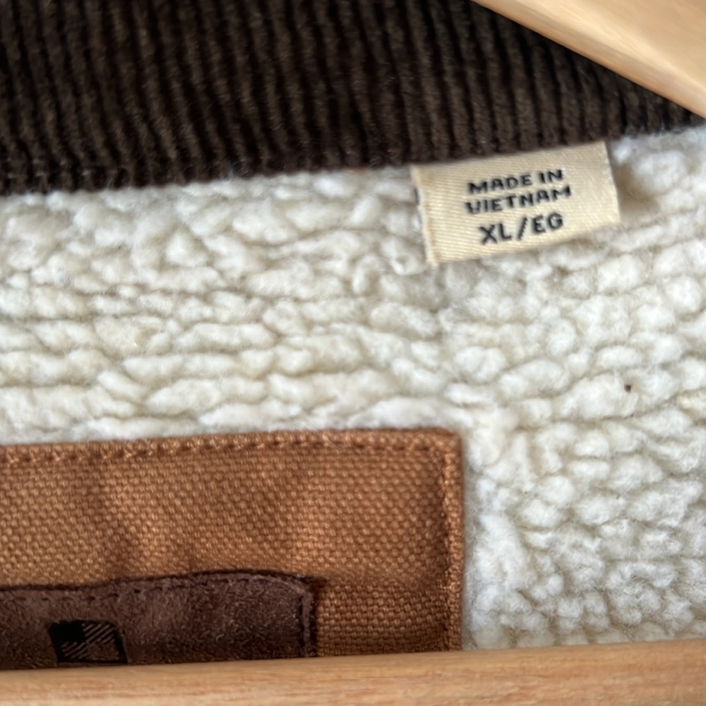 Woolrich Sherpa lined Canvas Trucker Jacket XL - Picture 10 of 13